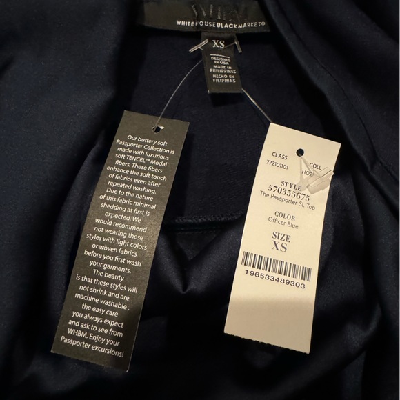 NWT Passporter Sleeveless Women’s Top Navy size XS White House Black Market - Picture 4 of 4